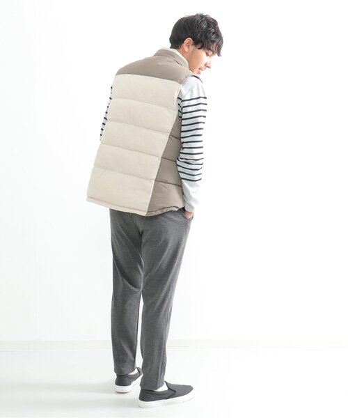 ikka(イッカ)の「sorona(R) コンビ中綿ベスト(ダウンベスト・メンズ・ブラック/ベージュ・M/L/XL/S)」の22枚目の写真