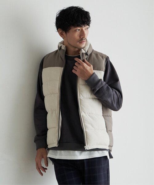ikka(イッカ)の「sorona(R) コンビ中綿ベスト(ダウンベスト・メンズ・ブラック/ベージュ・M/L/XL/S)」の19枚目の写真
