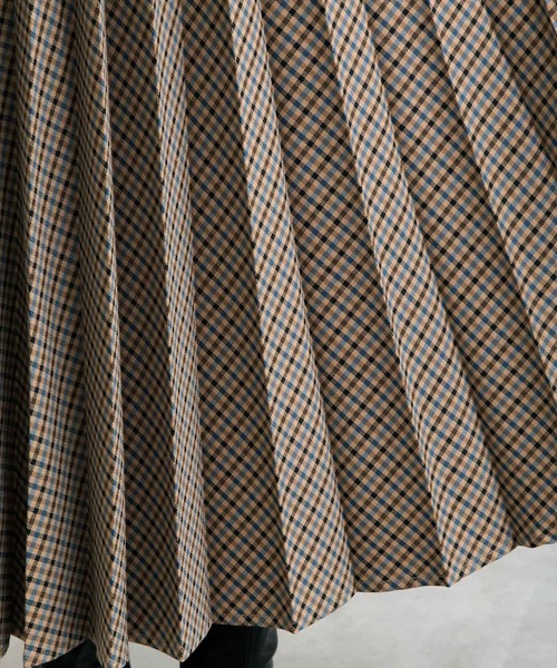 POU DOU DOU(プードゥドゥ)の「アコーディオンプリーツスカート(スカート・レディース・ブラウン/グリーン・3)」の10枚目の写真