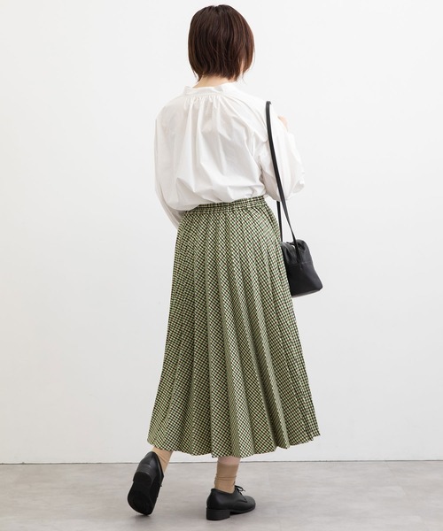 POU DOU DOU(プードゥドゥ)の「アコーディオンプリーツスカート(スカート・レディース・ブラウン/グリーン・3)」の16枚目の写真