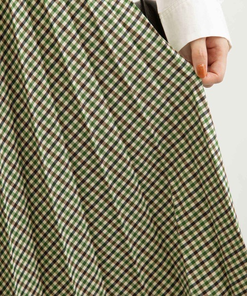 POU DOU DOU(プードゥドゥ)の「アコーディオンプリーツスカート(スカート・レディース・ブラウン/グリーン・3)」の18枚目の写真