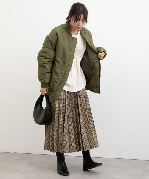 POU DOU DOU(プードゥドゥ)の「アコーディオンプリーツスカート(スカート・レディース・ブラウン/グリーン・3)」の21枚目の写真