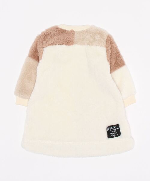 RAGMART（ラグマート）の「ファーパッチワークワンピース（ワンピース・キッズ・ブラック/アイボリー・80ｃｍ/90cm/95cm）」の10枚目の写真