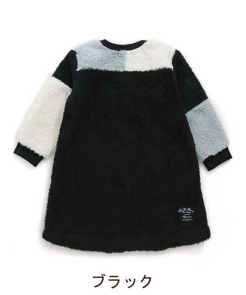 RAGMART（ラグマート）の「ファーパッチワークワンピース（ワンピース・キッズ・ブラック/アイボリー・80ｃｍ/90cm/95cm）」の11枚目の写真