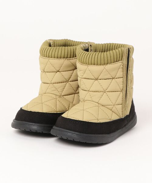 HAKKA KIDS(ハッカキッズ)の「キルトスノーブーツ(ブーツ・キッズ・ブラック/カーキ・15.0cm/16.0cm/17.0cm/18.0cm)」の2枚目の写真