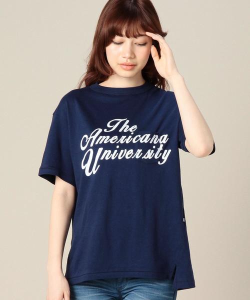 BEAUTY&YOUTH UNITED ARROWS（ビューティーアンドユースユナイテッドアローズ）の「BY AMERICANA プリントポケットTEE　◆（Tシャツ/カットソー・レディース・ホワイト/クリーム/ネイビー・フリー）」の3枚目の写真