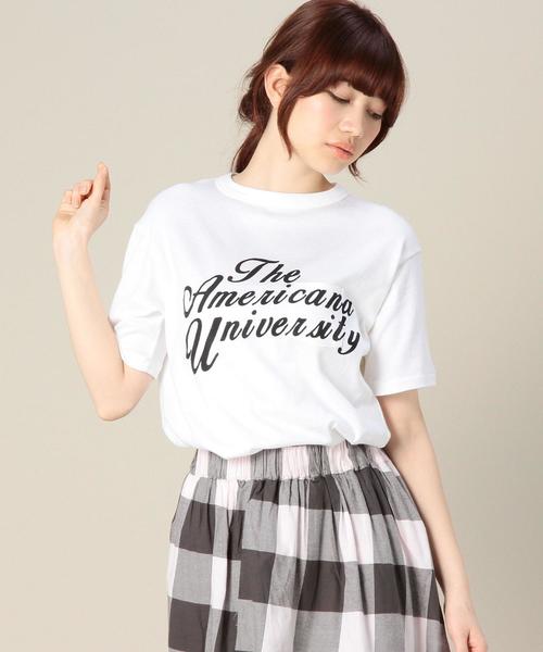 BEAUTY&YOUTH UNITED ARROWS（ビューティーアンドユースユナイテッドアローズ）の「BY AMERICANA プリントポケットTEE　◆（Tシャツ/カットソー・レディース・ホワイト/クリーム/ネイビー・フリー）」の2枚目の写真