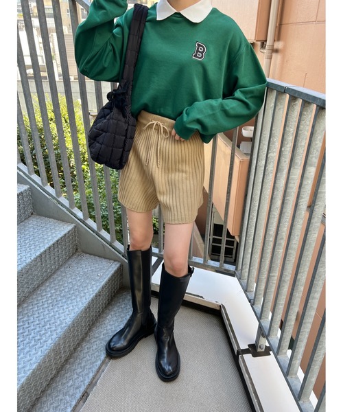 PHILLY(フィリー)の「イニシャル襟付きスウェット(スウェット・レディース・ブラック/グリーン/ベージュ・FREE)」の10枚目の写真