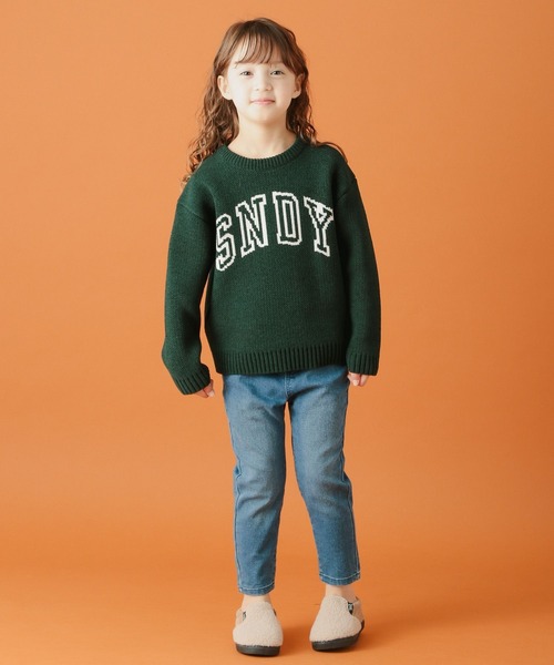 BAYFLOW（ベイフロー）の「ハッピーニット（ニット/セーター・キッズ・グリーン/ネイビー/マスタード/ブルー・110cm/120cm/130cm/140cm）」の7枚目の写真