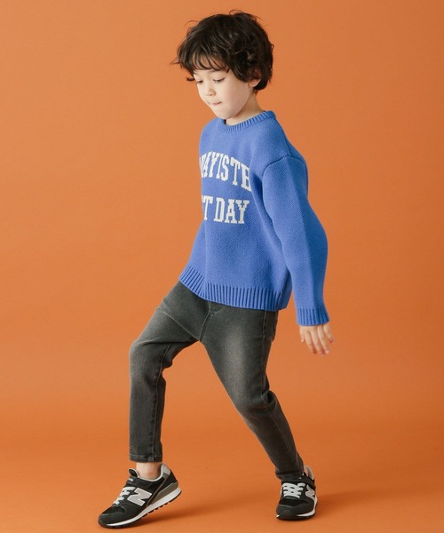 BAYFLOW（ベイフロー）の「ハッピーニット（ニット/セーター・キッズ・グリーン/ネイビー/マスタード/ブルー・110cm/120cm/130cm/140cm）」の8枚目の写真