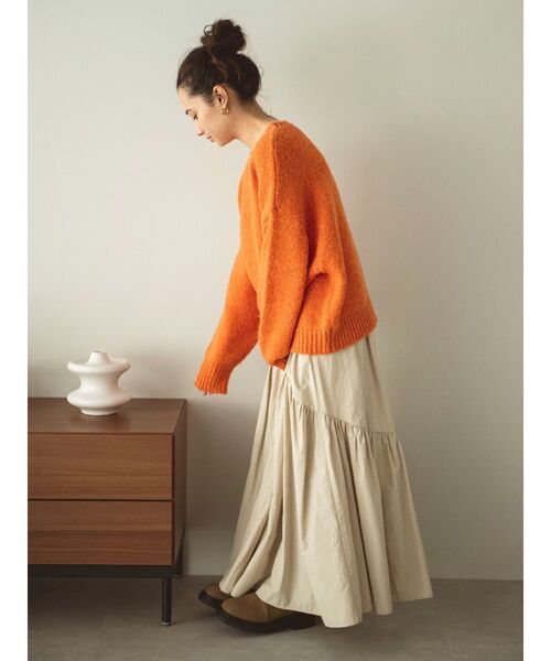 Ungrid（アングリッド）の「カラーモヘア混ルーズニット（ニット/セーター・レディース・オレンジ/ダークグリーン/ブルー/ピンク/イエロー/アイボリー/ブラック・FREE）」の16枚目の写真