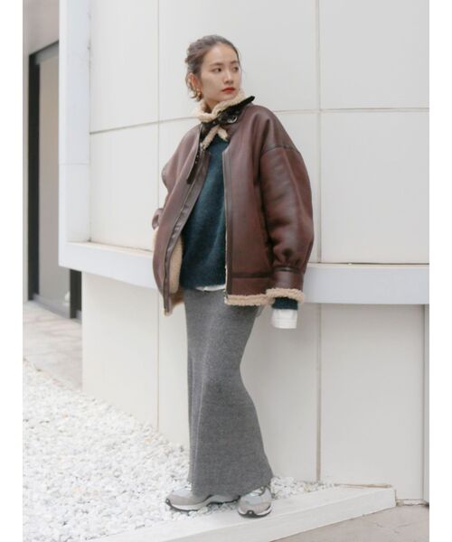 Ungrid（アングリッド）の「カラーモヘア混ルーズニット（ニット/セーター・レディース・オレンジ/ダークグリーン/ブルー/ピンク/イエロー/アイボリー/ブラック・FREE）」の22枚目の写真