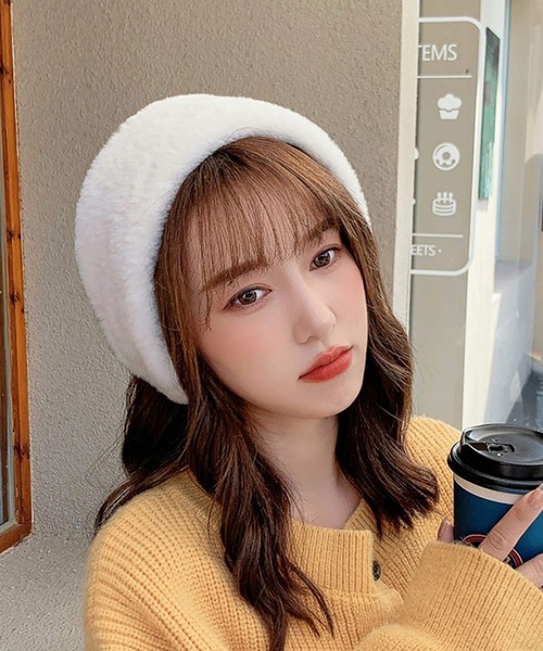 shopnikoniko（ショップニコニコ）の「フェイクファー 耳当て カチューシャ イヤマフ もこもこ イヤーマフ（イヤーマフ・レディース・グレー/ホワイト/ベージュ・フリー）」の13枚目の写真