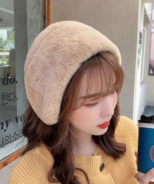 shopnikoniko（ショップニコニコ）の「フェイクファー 耳当て カチューシャ イヤマフ もこもこ イヤーマフ（イヤーマフ・レディース・グレー/ホワイト/ベージュ・フリー）」の9枚目の写真