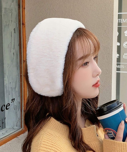 shopnikoniko（ショップニコニコ）の「フェイクファー 耳当て カチューシャ イヤマフ もこもこ イヤーマフ（イヤーマフ・レディース・グレー/ホワイト/ベージュ・フリー）」の14枚目の写真