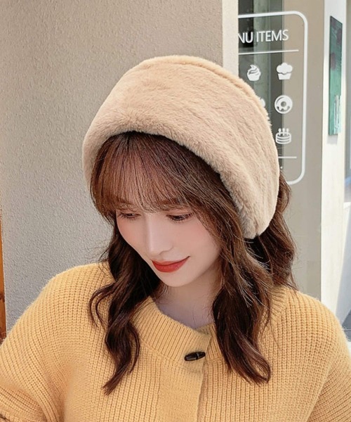 shopnikoniko（ショップニコニコ）の「フェイクファー 耳当て カチューシャ イヤマフ もこもこ イヤーマフ（イヤーマフ・レディース・グレー/ホワイト/ベージュ・フリー）」の5枚目の写真