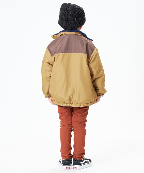 F.O.KIDS（エフオーキッズ）の「F.O.KIDS/エフオーキッズ リバーシブルボアジャケット（ブルゾン・キッズ・パープル/オレンジ/カーキ/キナリ/ネイビー・140/120/130）」の7枚目の写真