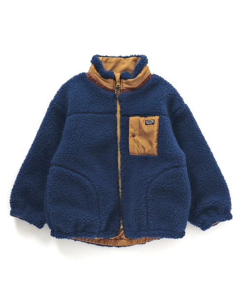 F.O.KIDS（エフオーキッズ）の「F.O.KIDS/エフオーキッズ リバーシブルボアジャケット（ブルゾン・キッズ・パープル/オレンジ/カーキ/キナリ/ネイビー・140/120/130）」の21枚目の写真