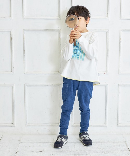 MAKE YOUR DAY（メイクユアデイ）の「ラウンドカットソーパンツ■80～140cm（スウェットパンツ・キッズ・ブルー/ネイビー/グレー・140/100/110/120/130/90/80）」の20枚目の写真