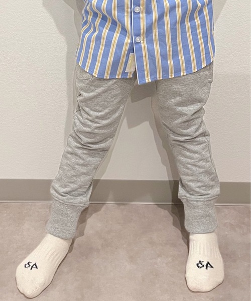 MAKE YOUR DAY（メイクユアデイ）の「ラウンドカットソーパンツ■80～140cm（スウェットパンツ・キッズ・ブルー/ネイビー/グレー・140/100/110/120/130/90/80）」の19枚目の写真