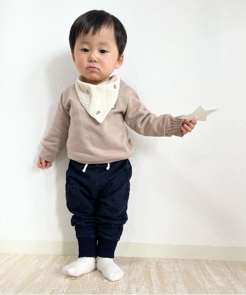 MAKE YOUR DAY（メイクユアデイ）の「ラウンドカットソーパンツ■80～140cm（スウェットパンツ・キッズ・ブルー/ネイビー/グレー・140/100/110/120/130/90/80）」の5枚目の写真