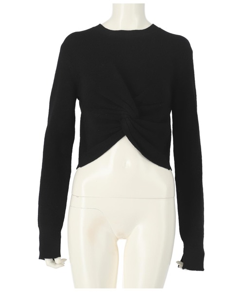 ANAP（アナップ）の「ツイストデザイン袖スリットニットトップスセーター（ニット/セーター・レディース・ライトグレー/グリーン/ブラック・FREE）」の10枚目の写真