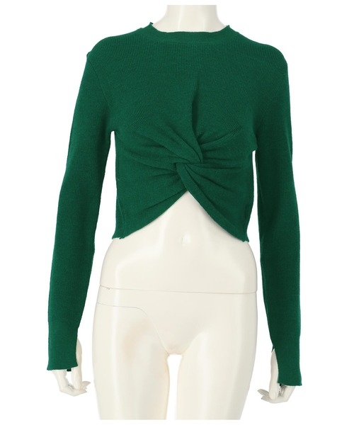 ANAP（アナップ）の「ツイストデザイン袖スリットニットトップスセーター（ニット/セーター・レディース・ライトグレー/グリーン/ブラック・FREE）」の12枚目の写真