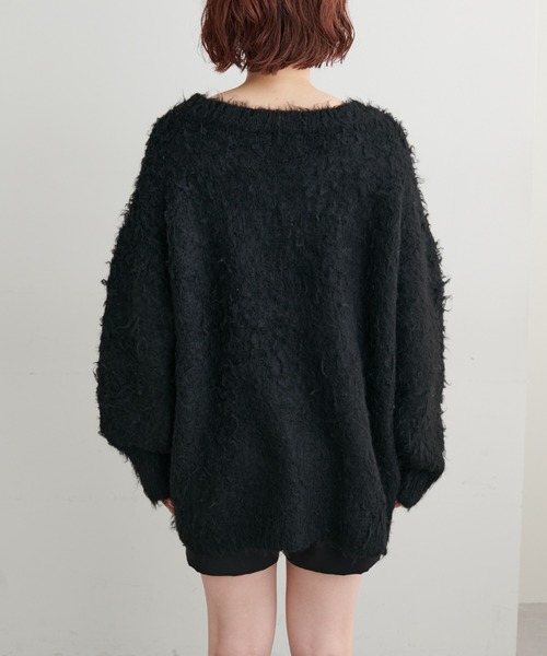 natural couture（ナチュラルクチュール）の「WEB限定/起毛MIXゆるニット（ニット/セーター・レディース・パープル系その他/ピンク/オフホワイト/ブラック・FREE）」の6枚目の写真