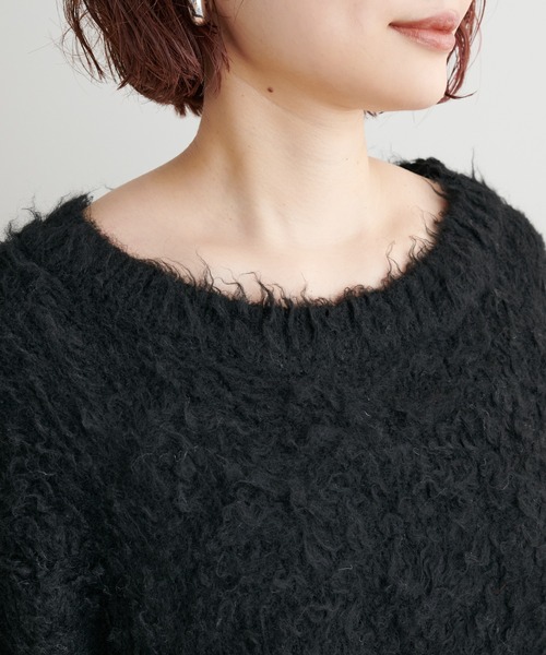 natural couture（ナチュラルクチュール）の「WEB限定/起毛MIXゆるニット（ニット/セーター・レディース・パープル系その他/ピンク/オフホワイト/ブラック・FREE）」の17枚目の写真