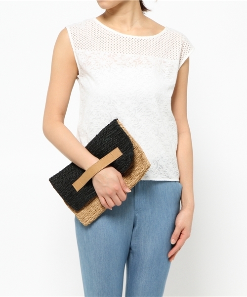 CIAOPANIC（チャオパニック）の「【Ciaopanic】　 【Le Voyage en Panier】クラッチバック（クラッチバッグ・レディース・ブラック/イエロー/グレー・FREE）」の5枚目の写真