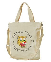 オニツカタイガー　メディアムキャンバスバッグ　トート　ブラック Onitsuka Tiger（オニツカタイガー）の「MEDIUM CANVAS BAG