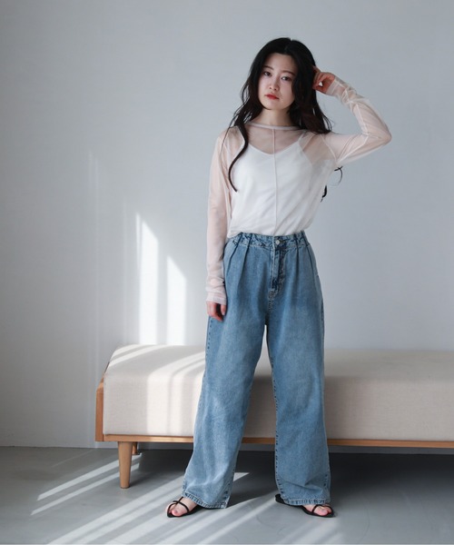feepur(フェピュール)の「ラメシアーカットソー(Tシャツ/カットソー・レディース・オレンジ/ブラウン/ピンク/ブラック/オフホワイト/ブルー・MEDIUM)」の20枚目の写真