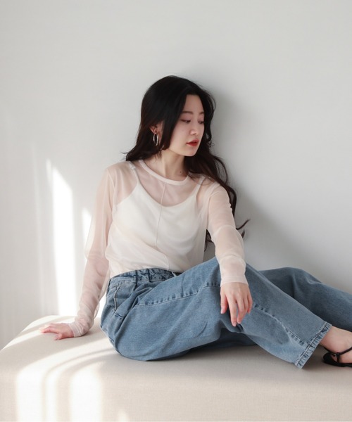 feepur(フェピュール)の「ラメシアーカットソー(Tシャツ/カットソー・レディース・オレンジ/ブラウン/ピンク/ブラック/オフホワイト/ブルー・MEDIUM)」の11枚目の写真