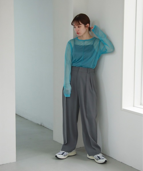 feepur(フェピュール)の「ラメシアーカットソー(Tシャツ/カットソー・レディース・オレンジ/ブラウン/ピンク/ブラック/オフホワイト/ブルー・MEDIUM)」の17枚目の写真