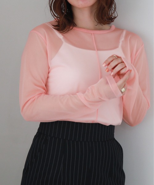 feepur(フェピュール)の「ラメシアーカットソー(Tシャツ/カットソー・レディース・オレンジ/ブラウン/ピンク/ブラック/オフホワイト/ブルー・MEDIUM)」の13枚目の写真