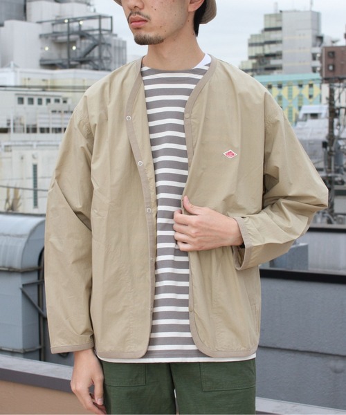 DANTON（ダントン）の「DANTON/ダントン　シャツカーディガン SHIRT CARDIGAN DT-A0310 BRC（カーディガン/ボレロ・メンズ・ベージュ/チャコールグレー/パープル・40/42）」の21枚目の写真