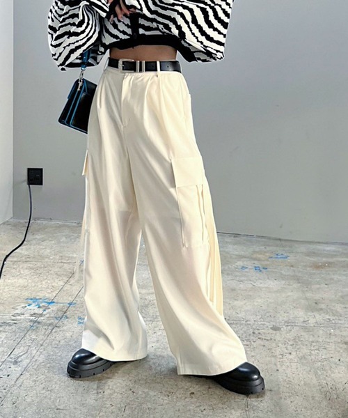 PAGEBOY（ページボーイ）の「クリアカーゴスラックス（スラックス・レディース・オフホワイト/カーキ/ブラック・FREE）」の7枚目の写真