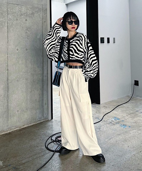 PAGEBOY（ページボーイ）の「クリアカーゴスラックス（スラックス・レディース・オフホワイト/カーキ/ブラック・FREE）」の17枚目の写真