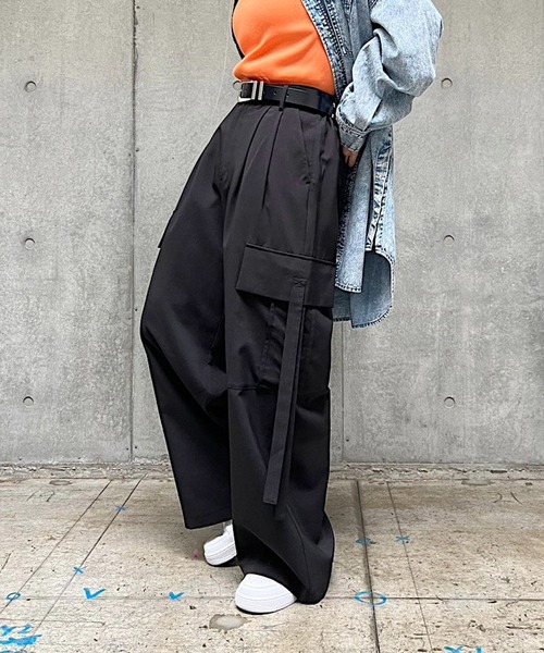 PAGEBOY（ページボーイ）の「クリアカーゴスラックス（スラックス・レディース・オフホワイト/カーキ/ブラック・FREE）」の11枚目の写真