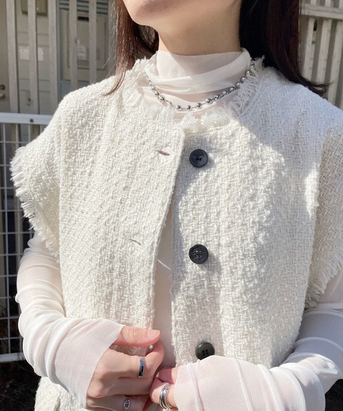 OKIRAKU(オキラク)の「☆ 【by daisy】ボールチェーンチョーカーネックレス RA22-1008(ネックレス・レディース・シルバー・FREE)」の7枚目の写真
