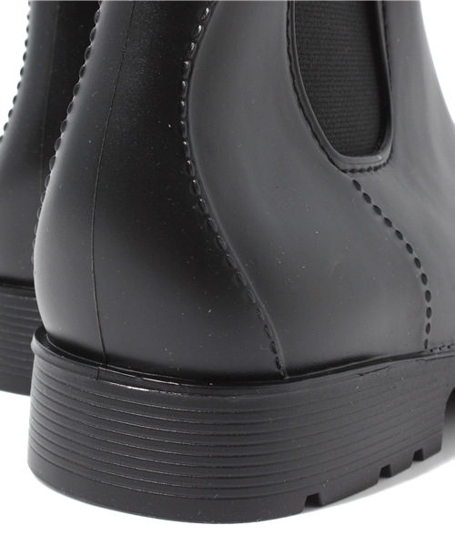 Ray BEAMS（レイビームス）の「Ray BEAMS / サイドゴア ショートブーツ（レインシューズ・レディース・ブラック/グリーン系その他・38/37/36/39）」の3枚目の写真