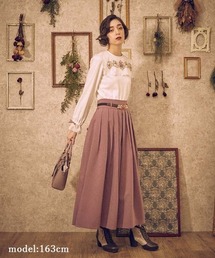 ハイウエストプリーツ袴パンツ