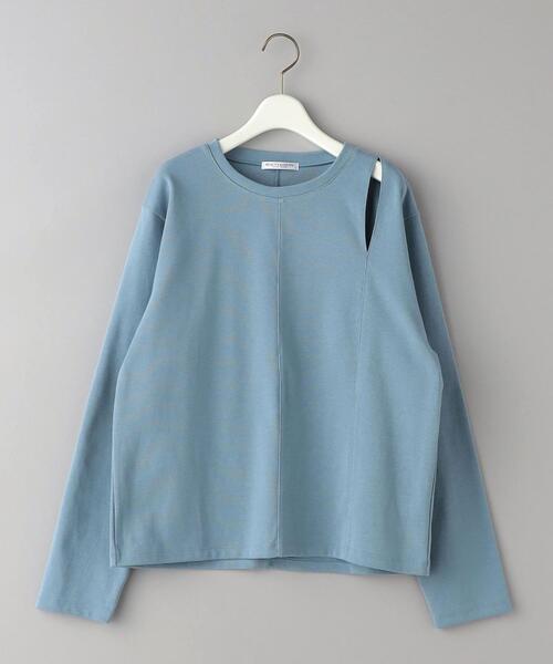 BEAUTY&YOUTH UNITED ARROWS（ビューティーアンドユースユナイテッドアローズ）の「コットン カットアウト ロングスリーブ Tシャツ（Tシャツ/カットソー・レディース・ブラック/ホワイト/ライトブルー・FREE）」の13枚目の写真