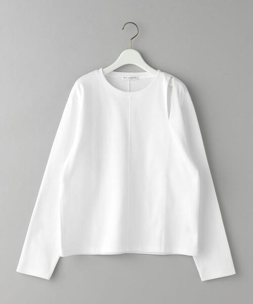 BEAUTY&YOUTH UNITED ARROWS（ビューティーアンドユースユナイテッドアローズ）の「コットン カットアウト ロングスリーブ Tシャツ（Tシャツ/カットソー・レディース・ブラック/ホワイト/ライトブルー・FREE）」の20枚目の写真