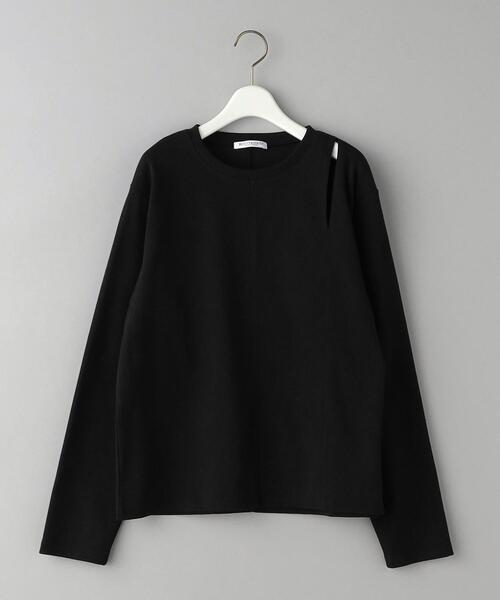 BEAUTY&YOUTH UNITED ARROWS（ビューティーアンドユースユナイテッドアローズ）の「コットン カットアウト ロングスリーブ Tシャツ（Tシャツ/カットソー・レディース・ブラック/ホワイト/ライトブルー・FREE）」の22枚目の写真