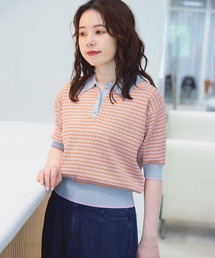 マルチジャカード ニットポロ