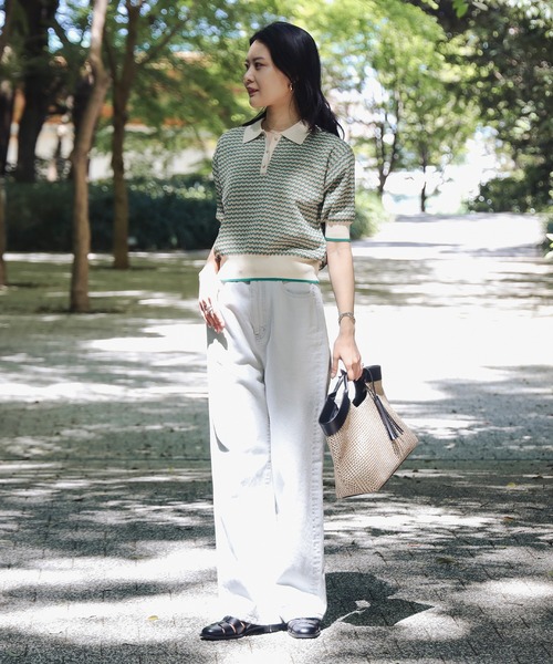 BEAMS HEART（ビームスハート）の「マルチジャカード ニットポロ