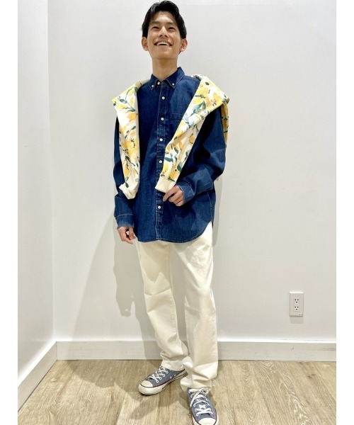 GAP（ギャップ）の「デニムポケットシャツ（シャツ/ブラウス・メンズ・ライトインディゴブルー/インディゴブルー・XS/S/M/L/XL）」の11枚目の写真