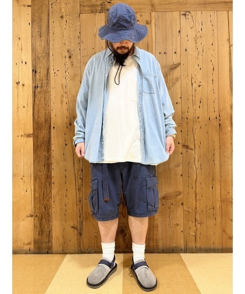 GAP（ギャップ）の「デニムポケットシャツ（シャツ/ブラウス・メンズ・ライトインディゴブルー/インディゴブルー・XS/S/M/L/XL）」の19枚目の写真