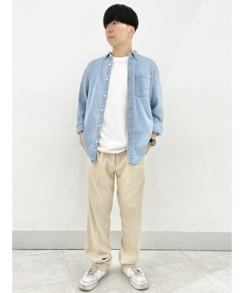 GAP（ギャップ）の「デニムポケットシャツ（シャツ/ブラウス・メンズ・ライトインディゴブルー/インディゴブルー・XS/S/M/L/XL）」の18枚目の写真